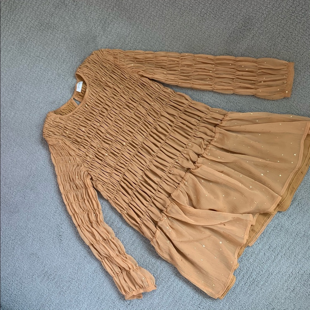 Burnt orange/gold star dress